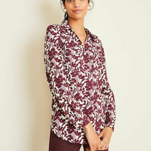Ann Taylor Floral Camp Shirt